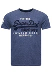 Superdry T-Shirt Hellblau/Dunkelblau/Blau