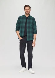 s.Oliver Langarmhemd Regular Fit mit Button-Down-Kragen Dunkelgrün/Grün/Türkis