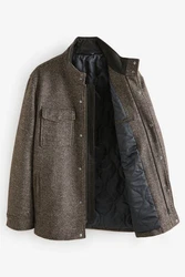 Next Steppmantel Mantel mit vier Taschen Braun/Dunkelgrün/Khaki/Grau