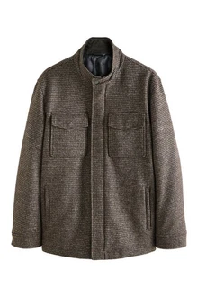 Next Steppmantel Mantel mit vier Taschen Braun/Dunkelgrün/Khaki/Grau