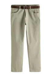 Next Stoffhose Straight Fit Hose mit 5-Taschen-Design Khaki