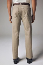 Next Stoffhose Straight Fit Hose mit 5-Taschen-Design Khaki