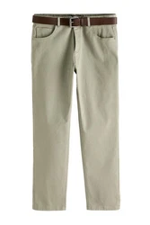 Next Stoffhose Straight Fit Hose mit 5-Taschen-Design Khaki