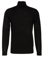 KARL LAGERFELD Strickpullover mit Turtle-Neck (1-tlg) Schwarz