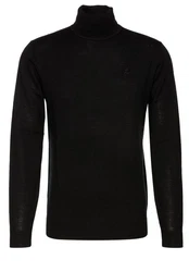 KARL LAGERFELD Strickpullover mit Turtle-Neck (1-tlg) Schwarz