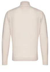 KARL LAGERFELD Strickpullover mit Turtle-Neck (1-tlg) Khaki/Weiß/Beige/Braun/Creme