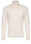 KARL LAGERFELD Strickpullover mit Turtle-Neck (1-tlg) Khaki/Weiß/Beige/Braun/Creme