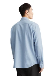 Marc O'Polo Langarmhemd Blau/Grau/Hellblau