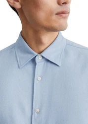 Marc O'Polo Langarmhemd Blau/Grau/Hellblau