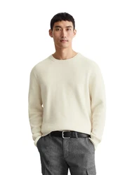 Marc O'Polo Rundhalspullover Khaki/Grau/Beige/Weiß/Creme