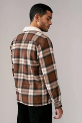 Next Hemdjacke aus Cord mit Teddyfutter Braun/Creme/Beige