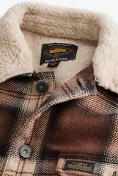 Next Hemdjacke aus Cord mit Teddyfutter Braun/Creme/Beige