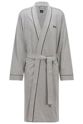 BOSS Herrenbademantel Kimono BM Grau/Hellgrau
