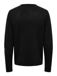 ONLY & SONS Strickpullover ONSXMAS REG 5 PLACEMENT CREW KNIT Schwarz/Rosa/Braun