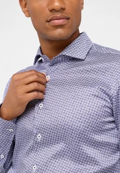 Eterna Langarmhemd SLIM FIT Performance Hemd Lila/Dunkelblau/Grau/Fliederfarben