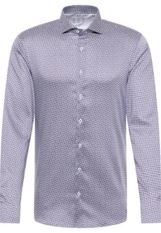 Eterna Langarmhemd SLIM FIT Performance Hemd Lila/Dunkelblau/Grau/Fliederfarben