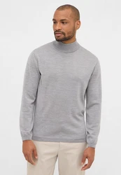 Eterna Strickpullover Grau/Hellgrau
