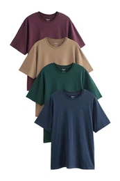 T-Shirt T-Shirts aus 100% Baumwolle im 4er-Pack (4-tlg)