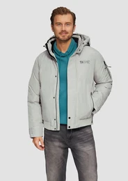 Allwetterjacke Wasserabweisender wattierter Blouson mit Kontrast-Details Blende
