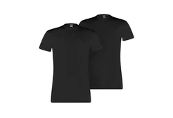 PUMA T-Shirt Herren Basic Crew Tee Schwarz/Dunkelblau