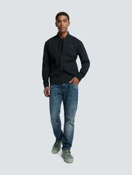 NO EXCESS Sweatjacke Sweatshirt Dunkelblau/Hellblau/Schwarz