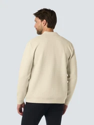 NO EXCESS Sweater mit Bomberkragen Beige/Khaki/Braun