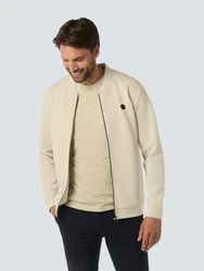 NO EXCESS Sweater mit Bomberkragen Beige/Khaki/Braun