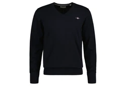 Gant Strickpullover Classic Cotton V-Neck blau