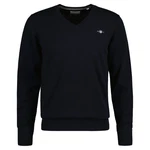 Gant Strickpullover Classic Cotton V-Neck blau