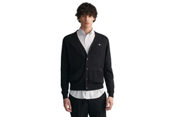 GANT Strickjacke Classic V-Cardigan Schwarz