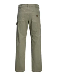 JACK & JONES Hose 'JPSTEDDIE JJCARPENTER' (1-tlg) Khaki/Dunkelgrün
