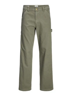 JACK & JONES Hose 'JPSTEDDIE JJCARPENTER' (1-tlg) Khaki/Dunkelgrün JACK & JONES Hose 'JPSTEDDIE JJCARPENTER' (1-tlg) Khaki/Dunkelgrün
