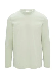 s.Oliver Langarmshirt Regular Fit mit Rundhalsausschnitt Hellgrün/Grün/Khaki