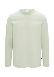 s.Oliver Langarmshirt Regular Fit mit Rundhalsausschnitt Hellgrün/Grün/Khaki