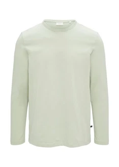 s.Oliver Langarmshirt Regular Fit mit Rundhalsausschnitt Hellgrün/Grün/Khaki