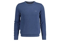 Gant Rundhalspullover Pique-Strickpullover Dunkelblau/Hellblau/Blau/Pastell