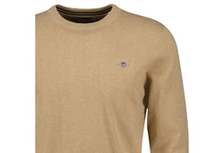 Gant Pullover CLASSIC COTTON C-NECK Khaki Melange/khaki melange