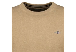 Gant Pullover CLASSIC COTTON C-NECK Khaki Melange/khaki melange