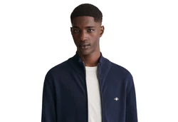 Gant Strickjacke CASUAL COTTON ZIP CARDIGAN Blau/blau