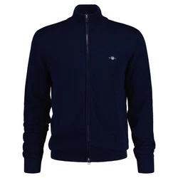 Gant Strickjacke CASUAL COTTON ZIP CARDIGAN Blau/blau