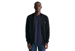 Gant Strickjacke CASUAL COTTON ZIP CARDIGAN Schwarz