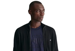 Gant Strickjacke CASUAL COTTON ZIP CARDIGAN Schwarz