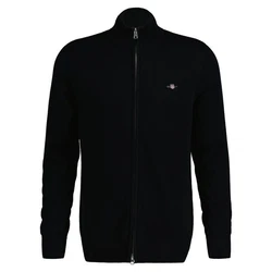 Gant Strickjacke CASUAL COTTON ZIP CARDIGAN Schwarz
