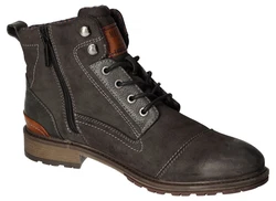 MUSTANG Stiefelette Schnürboots Braun/Dunkelbraun/Dunkelgrün