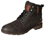 MUSTANG Stiefelette Schnürboots Braun/Dunkelbraun/Dunkelgrün