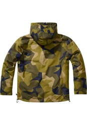 Brandit Allwetterjacke Windbreaker Frontzip (1-St) Dunkelgrün/Braun