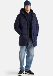 United Colors of Benetton Steppjacke mit verstellbarer Kapuze Dunkelblau/Blau