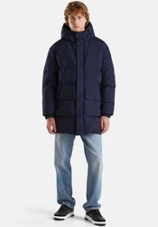 United Colors of Benetton Steppjacke mit verstellbarer Kapuze Dunkelblau/Blau