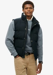Superdry Steppweste NON HOODED EVEREST GILET Dunkelblau/Schwarz/Grau/Blau