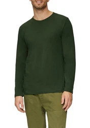 s.Oliver Langarmshirt Dunkelgrün/Grün